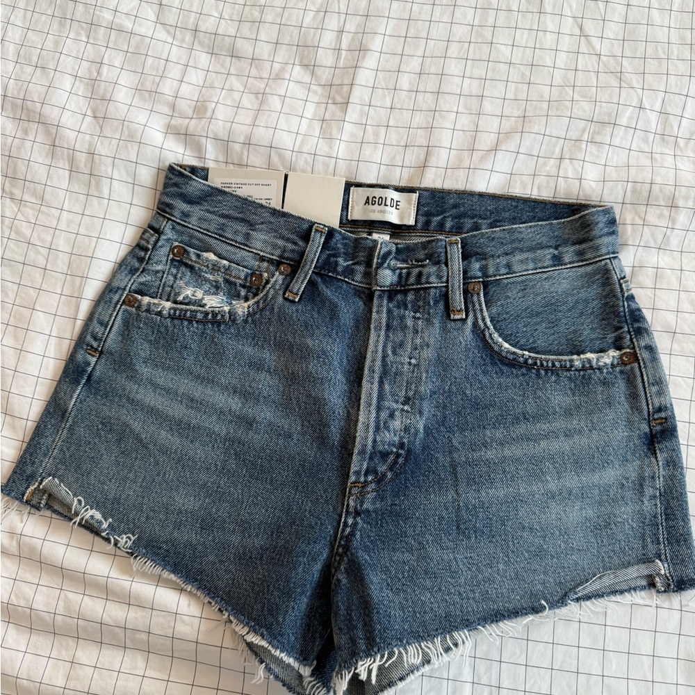 NWT Agolde Classic Blue Jean Shorts